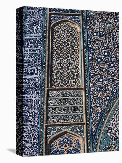 Detail of Tilework, Friday Mosque, Isfahan, Iran, Middle East-Robert Harding-Stretched Canvas