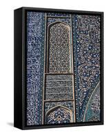 Detail of Tilework, Friday Mosque, Isfahan, Iran, Middle East-Robert Harding-Framed Stretched Canvas