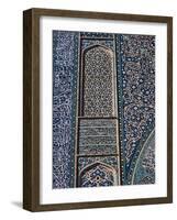 Detail of Tilework, Friday Mosque, Isfahan, Iran, Middle East-Robert Harding-Framed Photographic Print