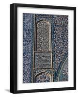 Detail of Tilework, Friday Mosque, Isfahan, Iran, Middle East-Robert Harding-Framed Photographic Print