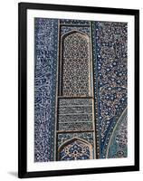 Detail of Tilework, Friday Mosque, Isfahan, Iran, Middle East-Robert Harding-Framed Photographic Print