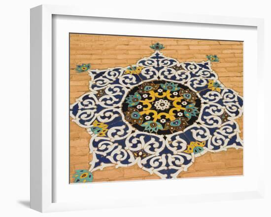 Detail of Tilework on the Friday Mosque or Masjet-Ejam, Herat, Afghanistan-Jane Sweeney-Framed Photographic Print