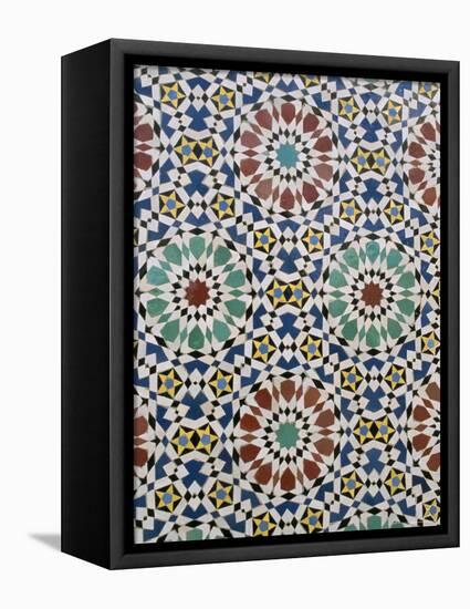 Detail of Tilework, the Royal Palace, Fez, Morocco, North Africa, Africa-R H Productions-Framed Stretched Canvas