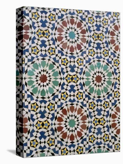 Detail of Tilework, the Royal Palace, Fez, Morocco, North Africa, Africa-R H Productions-Stretched Canvas