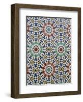 Detail of Tilework, the Royal Palace, Fez, Morocco, North Africa, Africa-R H Productions-Framed Photographic Print