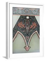 Detail of Traditional Batak Tribal Painted Carving with Stylised Buffalo Horns-Annie Owen-Framed Photographic Print