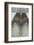 Detail of Traditional Batak Tribal Painted Carving with Stylised Buffalo Horns-Annie Owen-Framed Photographic Print