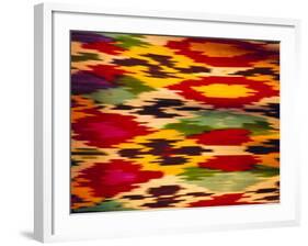 Detail of Traditional Rainbow Silk Dress, Bukhara, Uzbekistan, Central Asia-Upperhall Ltd-Framed Photographic Print