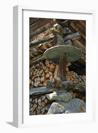 Detail Of Traditional Wooden Granary-Philippe Clement-Framed Photographic Print