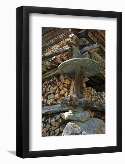 Detail Of Traditional Wooden Granary-Philippe Clement-Framed Photographic Print