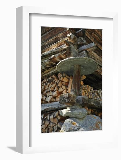 Detail Of Traditional Wooden Granary-Philippe Clement-Framed Photographic Print