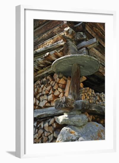 Detail Of Traditional Wooden Granary-Philippe Clement-Framed Photographic Print