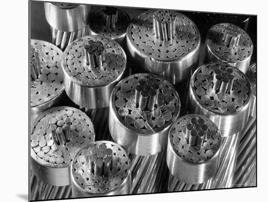 Detail of Transmission Cables, 6 Core Wires of Steel Protruding From Bundle of 60 Aluminum Cables-Margaret Bourke-White-Mounted Photographic Print