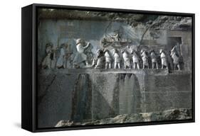 Detail of Trilingual Relief of Darius, Bisitun, Iran-Vivienne Sharp-Framed Stretched Canvas