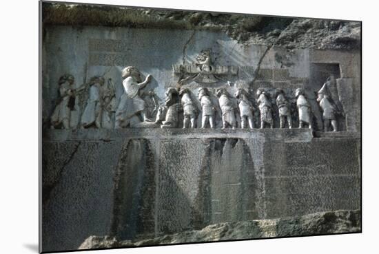 Detail of Trilingual Relief of Darius, Bisitun, Iran-Vivienne Sharp-Mounted Photographic Print