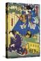 Detail of Ukiyo-E Depicting Kabuki Theatre-null-Stretched Canvas