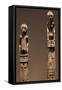 Detail of Upper Section of Wooden Pole Sculptures from Island of Flores-null-Framed Stretched Canvas