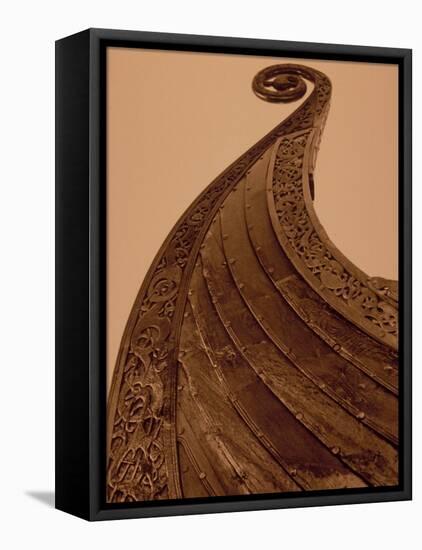 Detail of Viking Ship, Norway-Walter Bibikow-Framed Stretched Canvas