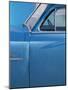 Detail of Vintage Blue American Car Against Painted Blue Wall-Lee Frost-Mounted Photographic Print