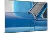 Detail of Vintage Blue American Car Against Painted Blue Wall-Lee Frost-Mounted Photographic Print