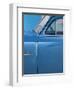 Detail of Vintage Blue American Car Against Painted Blue Wall-Lee Frost-Framed Photographic Print