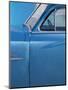 Detail of Vintage Blue American Car Against Painted Blue Wall-Lee Frost-Mounted Photographic Print