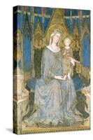 Detail of Virgin and Child Enthroned from Maesta-Simone Martini-Stretched Canvas