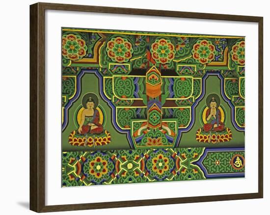 Detail of Wall Mural at a Buddhist Temple, Taegu, South Korea-Dennis Flaherty-Framed Photographic Print