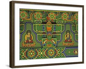 Detail of Wall Mural at a Buddhist Temple, Taegu, South Korea-Dennis Flaherty-Framed Photographic Print