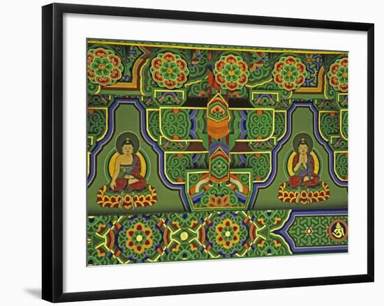 Detail of Wall Mural at a Buddhist Temple, Taegu, South Korea-Dennis Flaherty-Framed Photographic Print