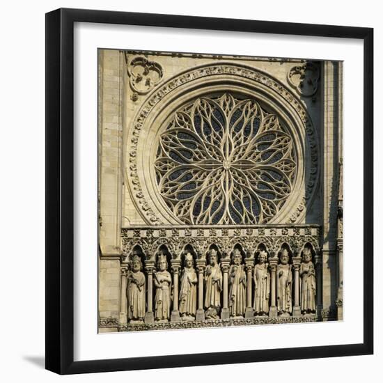 Detail of West Front, Notre Dame Cathedral, UNESCO World Heritage Site, Amiens, Picardy, France, Eu-Stuart Black-Framed Photographic Print