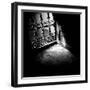 Detail of Window with Ornate Iron Grille and Sunlight Streaming Through, Morocco-Lee Frost-Framed Photographic Print