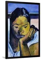 Detail of Woman from Te Faaturuma-Paul Gauguin-Framed Giclee Print