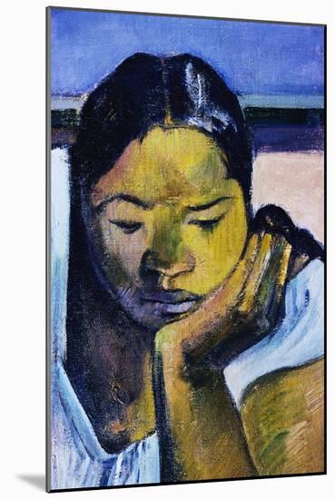 Detail of Woman from Te Faaturuma-Paul Gauguin-Mounted Giclee Print