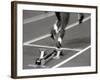 Detail of Woman Pushing Out of the Starting Blocks-Paul Sutton-Framed Photographic Print