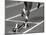 Detail of Woman Pushing Out of the Starting Blocks-Paul Sutton-Mounted Photographic Print