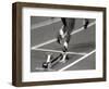 Detail of Woman Pushing Out of the Starting Blocks-Paul Sutton-Framed Photographic Print