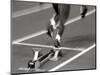 Detail of Woman Pushing Out of the Starting Blocks-Paul Sutton-Mounted Photographic Print