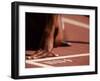 Detail of Womans Hand at the Start Opf 400M Race-null-Framed Photographic Print