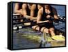 Detail of Women's Rowing Team-null-Framed Stretched Canvas