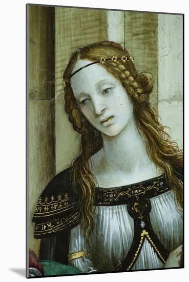 Detail of Young Woman from Saint John the Evangelist Reuscitating Druisana-Filippino Lippi-Mounted Giclee Print