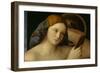 Detail of Young Woman with a Mirror-Giovanni Bellini-Framed Giclee Print