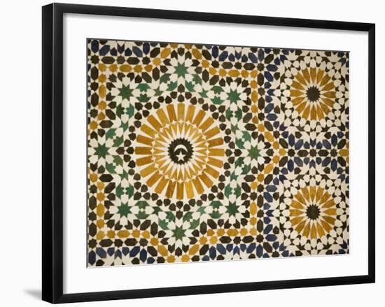 Detail of Zellij Tilework, Musee De Marrakech, Marrakech, Morocco, North Africa, Africa-Martin Child-Framed Photographic Print