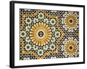 Detail of Zellij Tilework, Musee De Marrakech, Marrakech, Morocco, North Africa, Africa-Martin Child-Framed Photographic Print