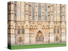 Detail on the West Front, Wells Cathedral, Wells, Somerset, England, United Kingdom, Europe-Jean Brooks-Stretched Canvas