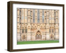 Detail on the West Front, Wells Cathedral, Wells, Somerset, England, United Kingdom, Europe-Jean Brooks-Framed Photographic Print