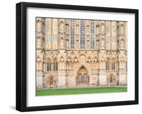 Detail on the West Front, Wells Cathedral, Wells, Somerset, England, United Kingdom, Europe-Jean Brooks-Framed Photographic Print