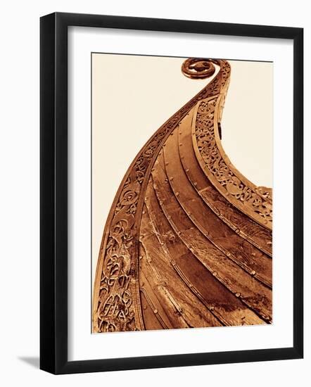 Detail on Viking Boat at Museum, Oslo, Norway-Walter Bibikow-Framed Photographic Print