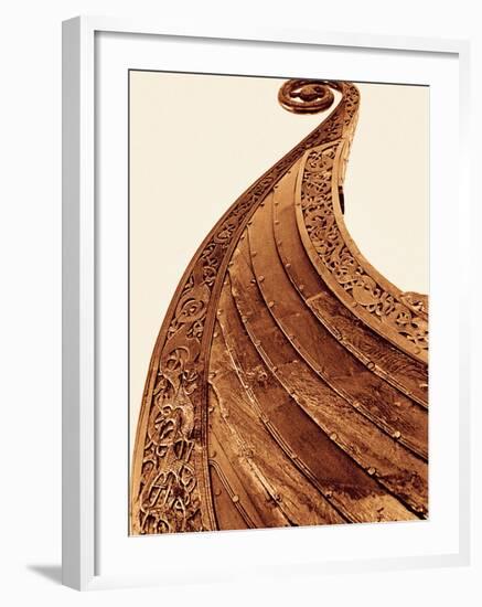 Detail on Viking Boat at Museum, Oslo, Norway-Walter Bibikow-Framed Photographic Print