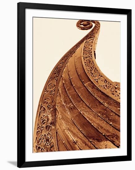 Detail on Viking Boat at Museum, Oslo, Norway-Walter Bibikow-Framed Photographic Print
